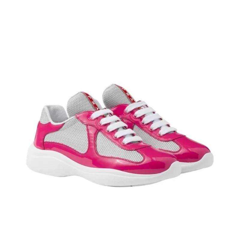 PRADA Low Top Casual Shoes Women's Pink-3