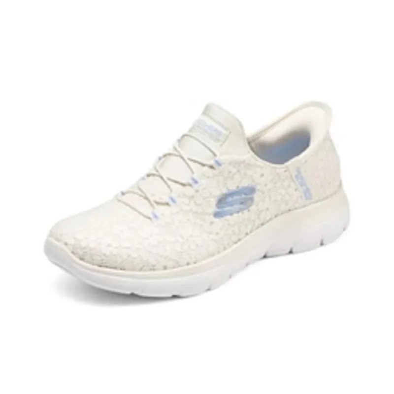 Skechers Cushioning Breathable Low Top Running Shoes Women's Ivory-2
