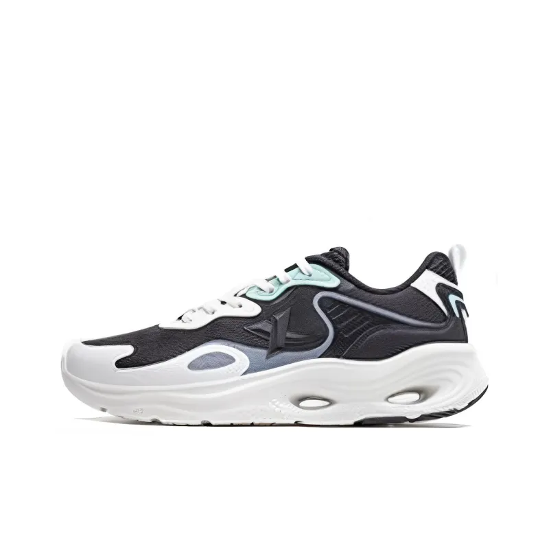XTEP Dust Lightweight Wear resistant And Non slip Low Top Running Shoes Men's Black-0