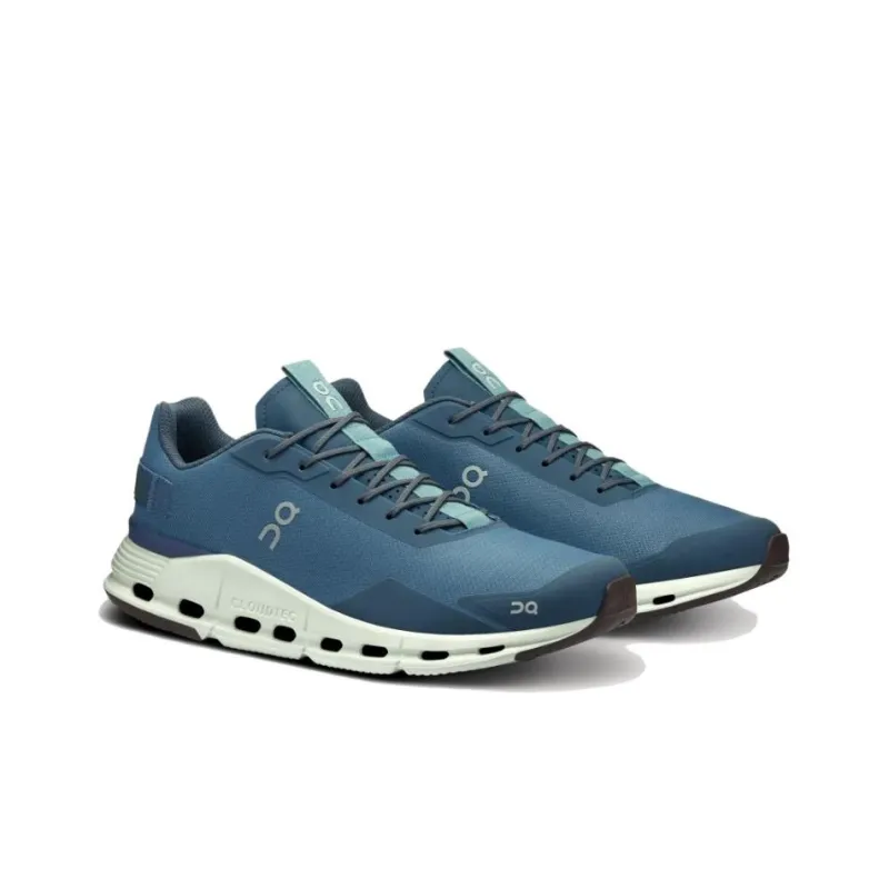 On Cloudnova Form Cushioning Wear-Resistant Low-Top Running Shoes Men's Azurite-2