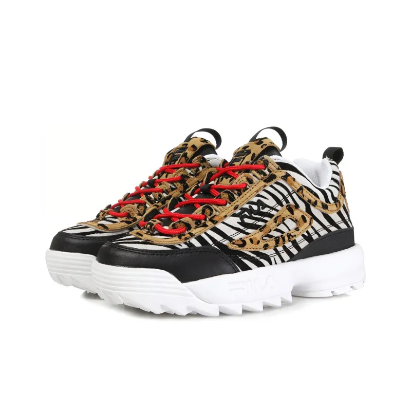 FILA Cross Training Disruptor 2 Low top Animal Running Shoes Black/White Women's-2