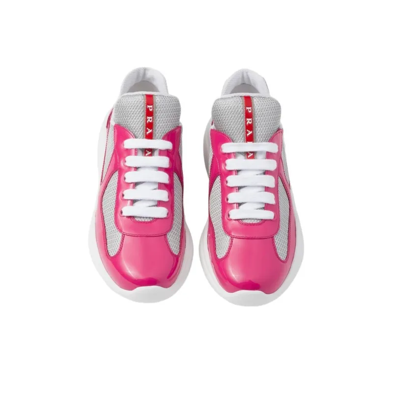 PRADA Low Top Casual Shoes Women's Pink-4