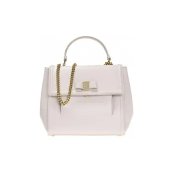 FERRAGAMO Cow Leather Shoulder Bag, Crossbody Bag, Handbag Women's White