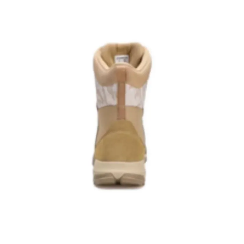 HUMTTO Anti Slip Wear Resistant High Top Outdoor Shoes Men's Brown Yellow-4