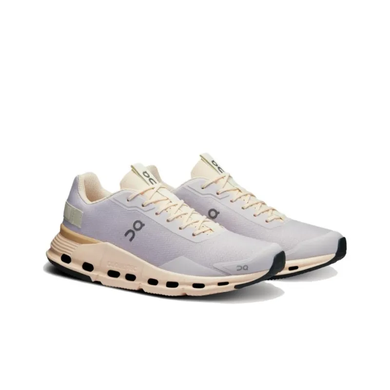On Cloudnova Form Cushioning Wear Resistant Low Top Running Shoes Women's Lavender-2