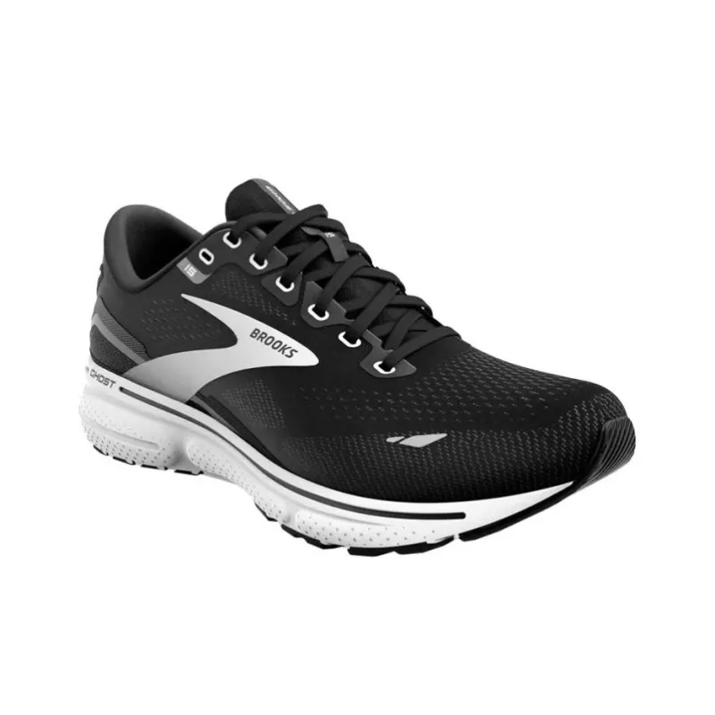 Brooks Ghost 15 Anti-Slip Wear-Resistant Low-Top Running Shoes Women's Black Silver-1