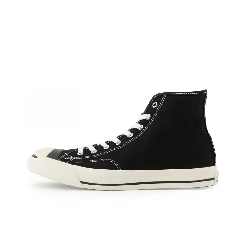Biotop x Converse Jack Purcell Wear-Resistant Coverage High-Top Canvas Shoes Unisex Black White-0