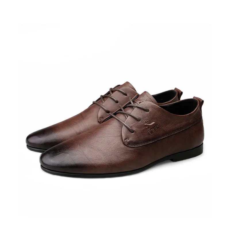 BECK Dress Shoes Men Low Top Brown, Black-9
