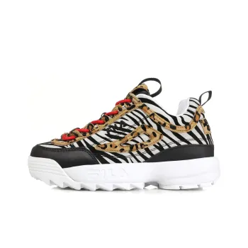 FILA Cross Training Disruptor 2 Low top Animal Running Shoes Black/White Women's