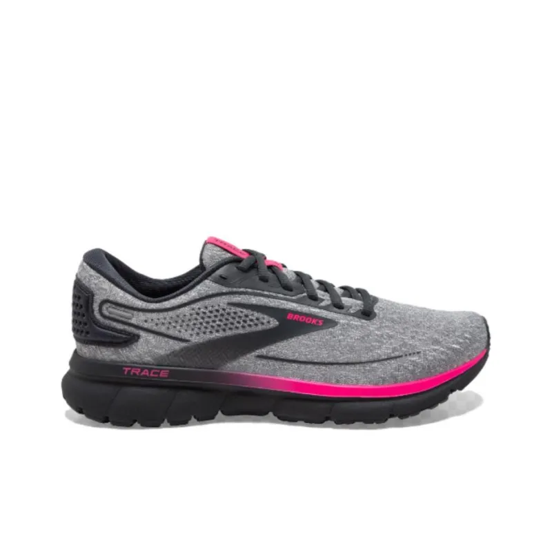 Brooks Trace 2 Anti Slip Wear Resistant Low Top Running Shoes Women's Gray Pink-1