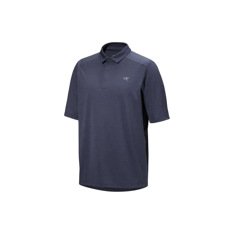 Arcteryx Cormac Series Polo Shirt Men Black Sapphire Heather M