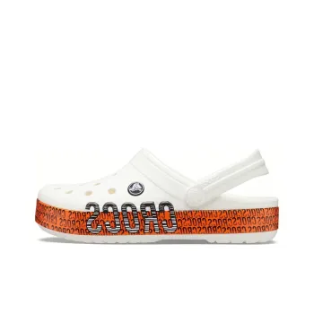 Crocs Crocband Logo Motion Clog Unisex White Orange Sandals 'White Orange'
