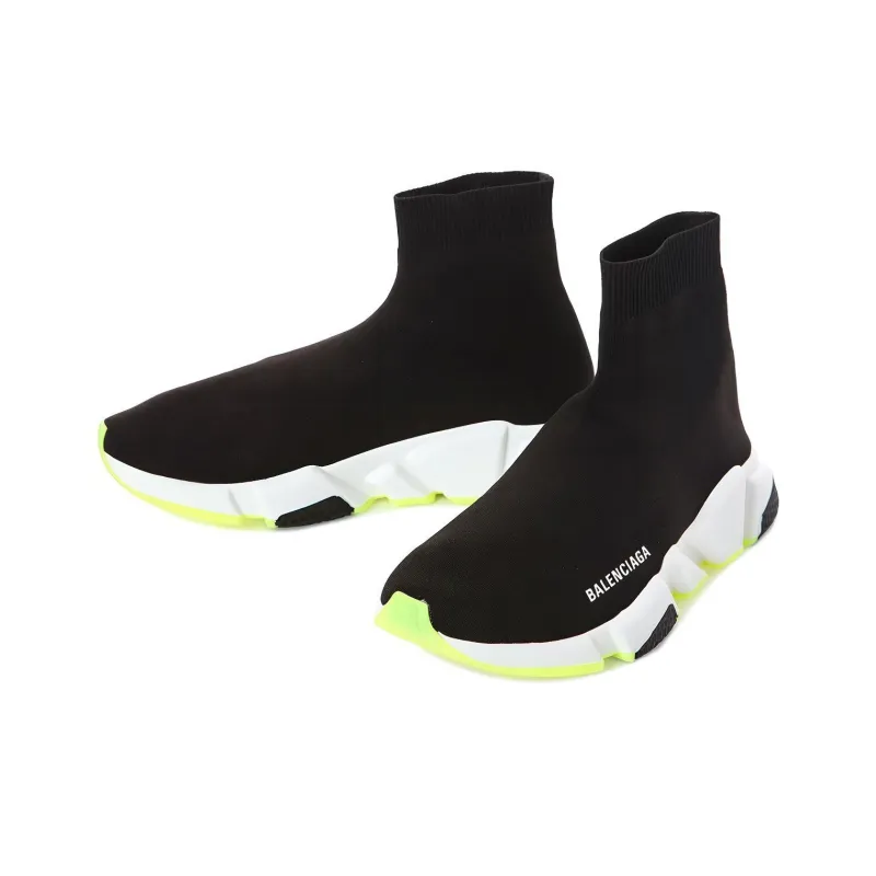 Balenciaga Speed Sneaker 'Black Fluo Yellow'-2