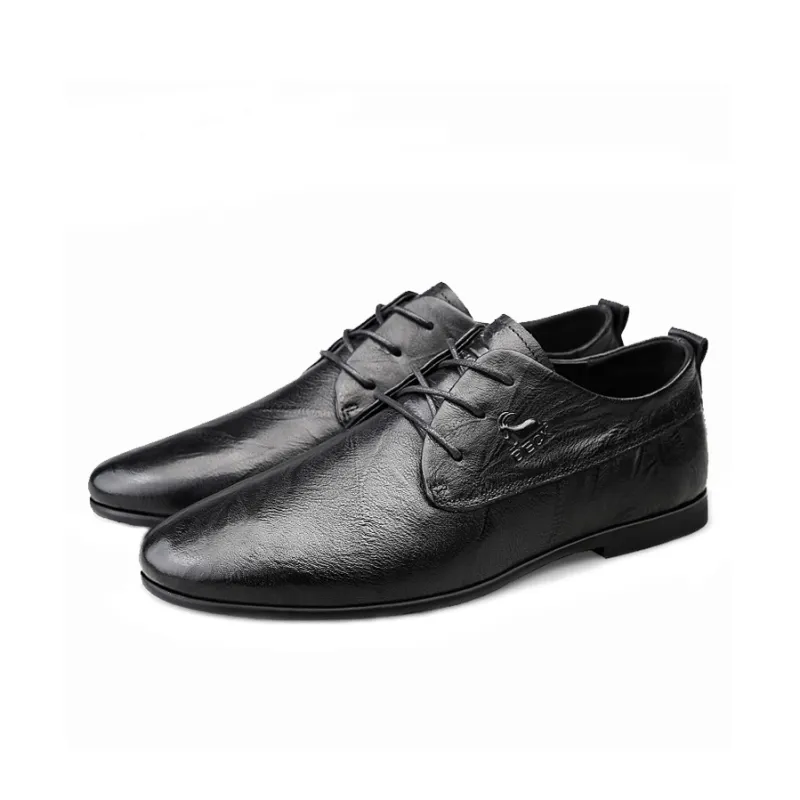 BECK Dress Shoes Men Low Top Brown, Black-4
