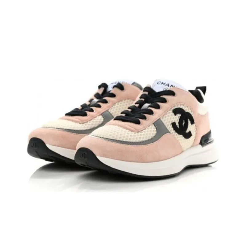 CHANEL 22P Collection Low Top Sports Casual Shoes Women's Pink Black White-3