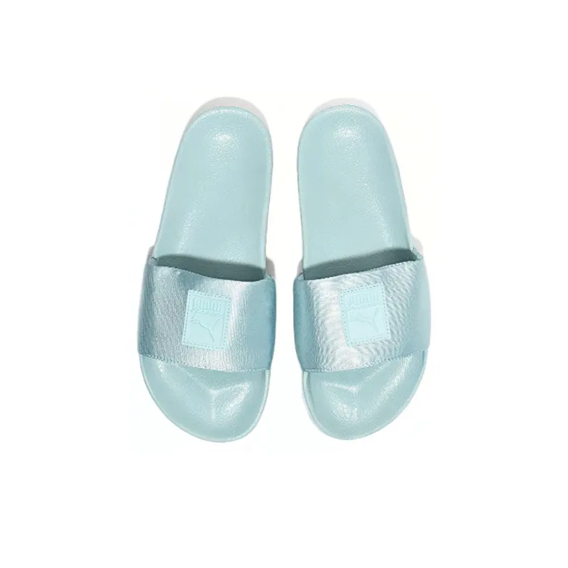 PUMA Leadcat Satin Green Slippers Women's-2