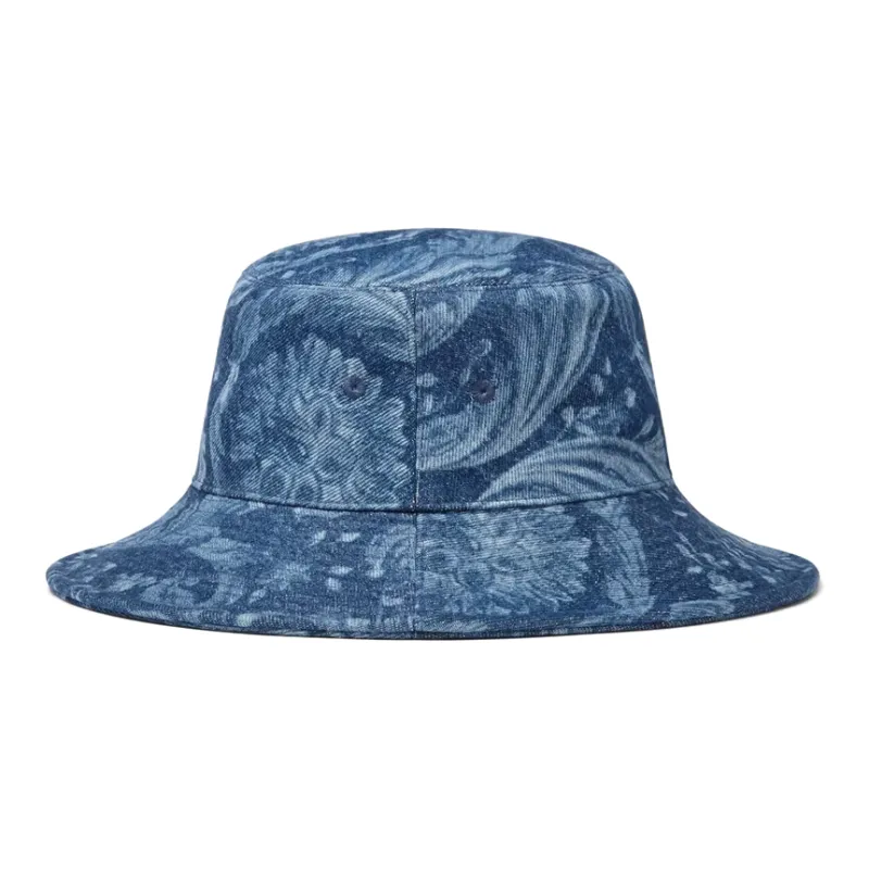 VERSACE Barocco Pattern Denim Bucket Hat-1