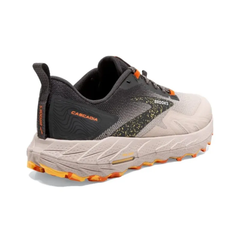 Brooks Cushioning Wear Resistant Low Top Running Shoes Men's Gray Orange-3