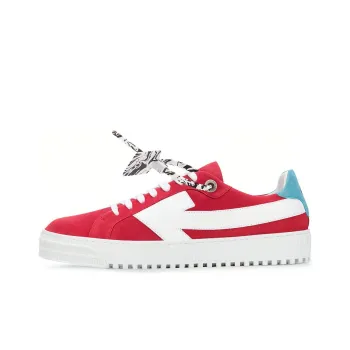 OFF-WHITE Arrows Low-top Stylish Skateboarding Shoes Men's White Red