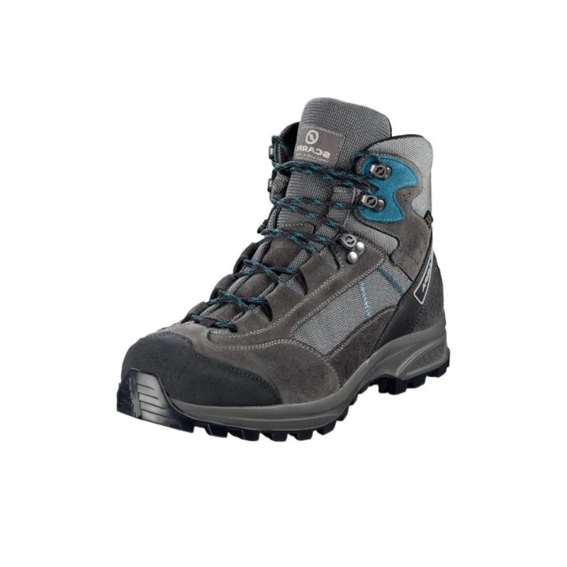 SCARPA Kailash Lite GTX Cushioning Wear-Resistant High-Top Hiking Shoes Unisex Gray Blue-0