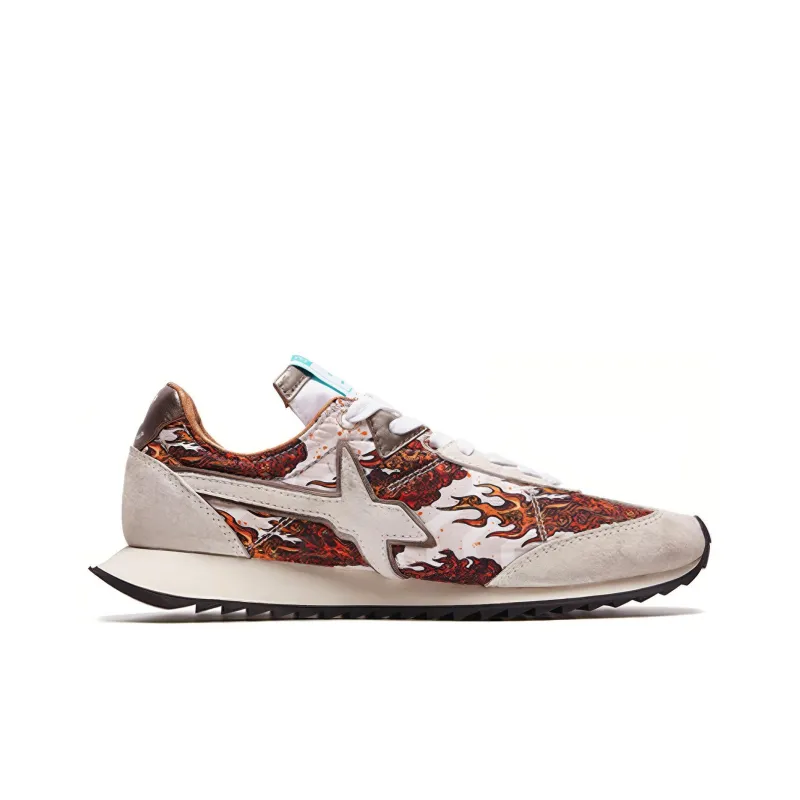 W6YZ x XTEP Wind And Fire Design Cushioned Slip Resistant Lightweight Low Top Running Shoes Men's Beige-1