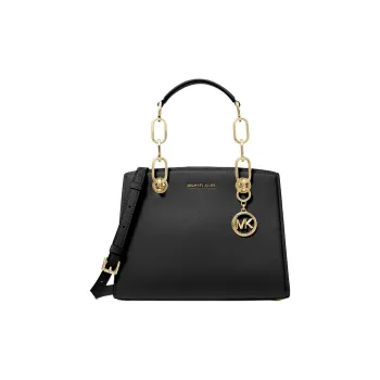 MICHAEL KORS Cynthia Leather One Shoulder Handbag Small Size Women's Black