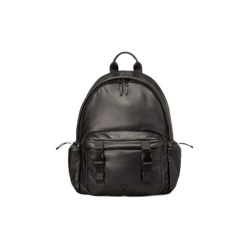 AMIPARIS Sheepskin Backpack Men's Black-0