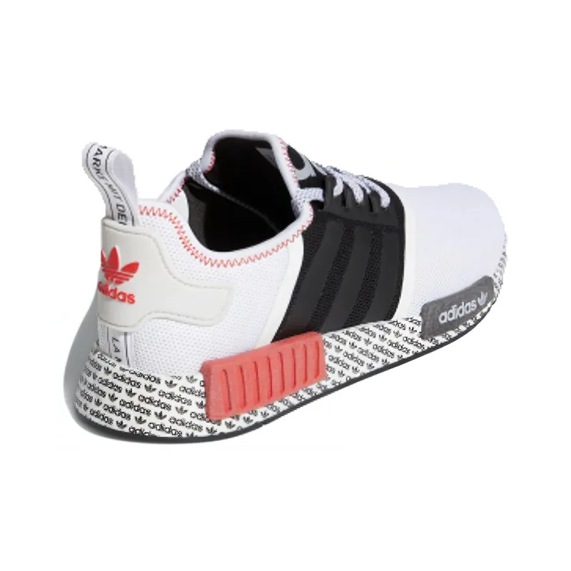 Adidas Originals Nmd R1 Boost Print White Black Red-2