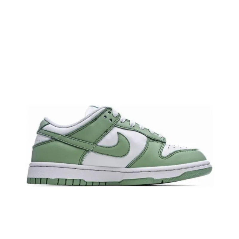 Nike Dunk Green Glow Slip Resistant Coverage Low Top Skateboard Shoes Women's White Green-1
