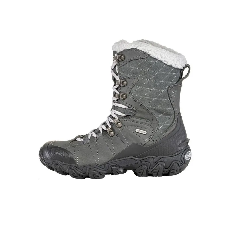 Oboz Footwear Bridger Outdoor Shoes Women's High-Top Gray Green-0