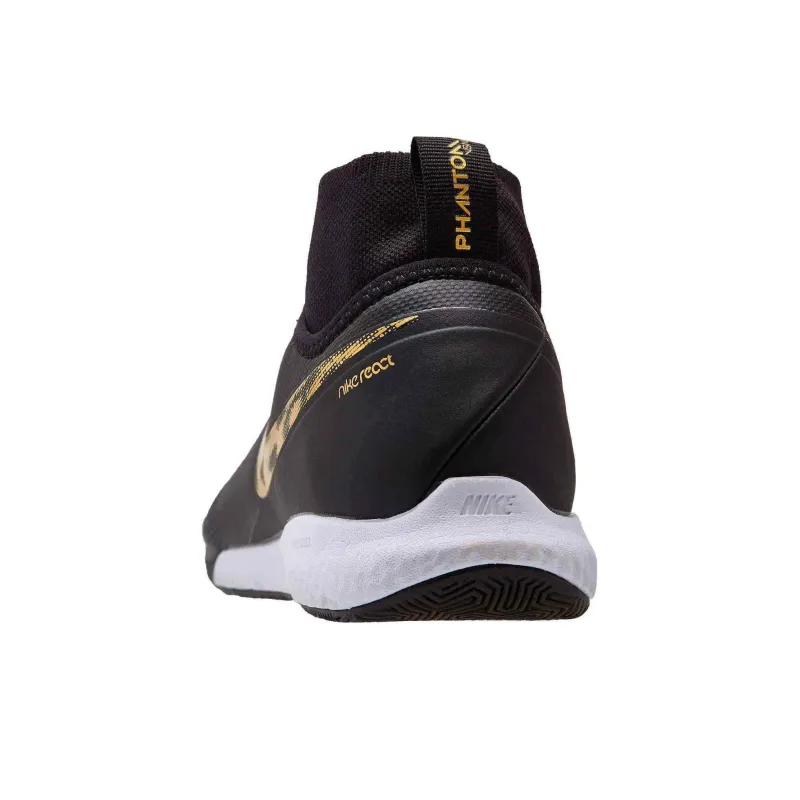Nike React Phantom Vsn Pro Df Ic Black Metallic Gold-2