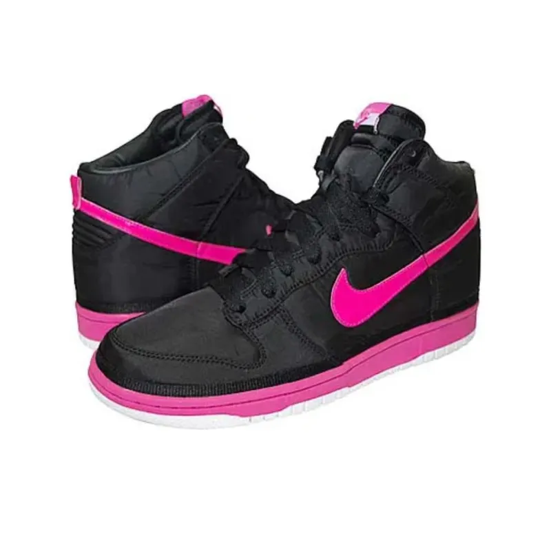 Nike Dunk High Nylon Premium Black Vivid Pink-3