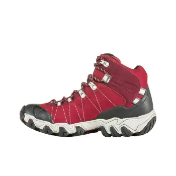 Oboz Footwear Bridger Mid Water-Resistant Cushioning Slip-Resistant High-Top Outdoor Shoes Women's Red