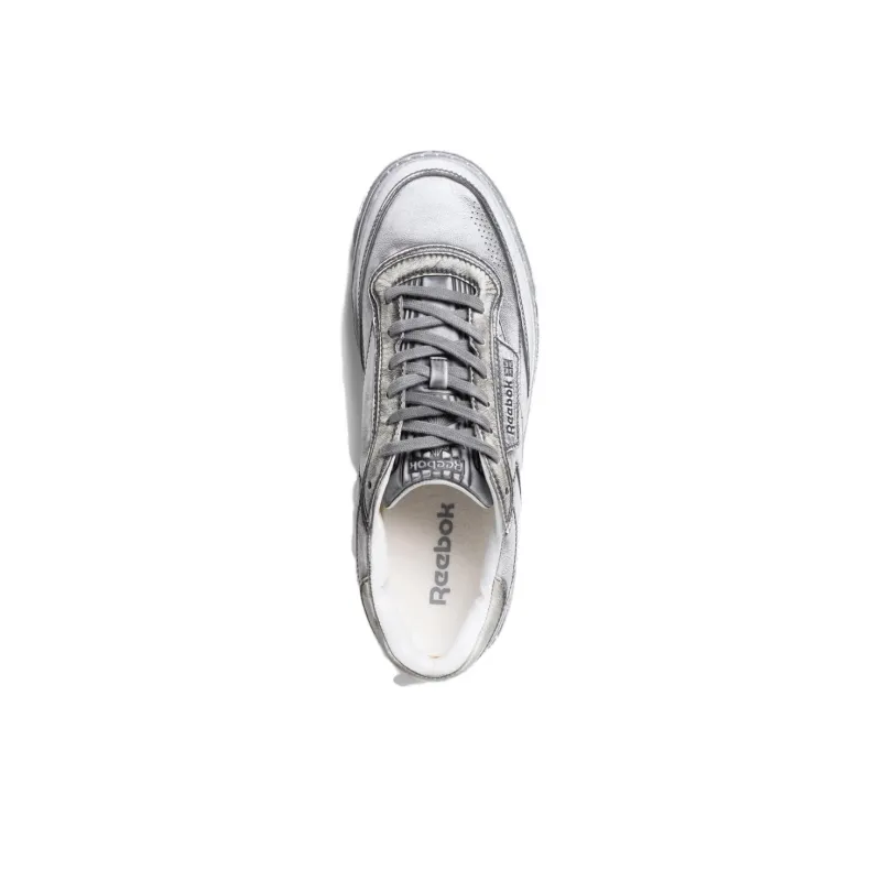 Reebok Club C Ltd Cushioning Wear-Resistant Low-Top Skateboard Shoes Men's Silver Black-4