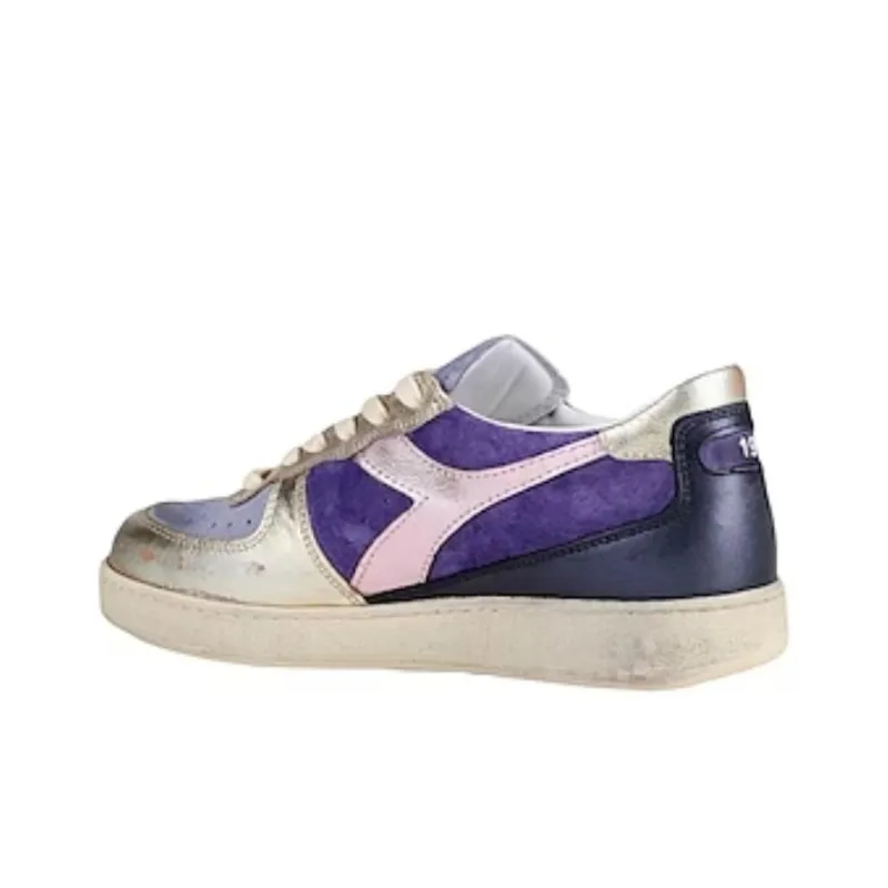 diadora Women's Mi Basket Low 'Metal - Twilight Violet'-2