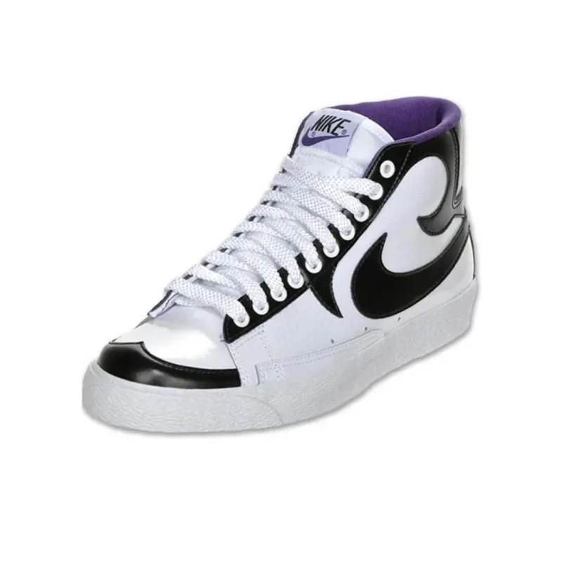Nike Blazer High White/Black Club Purple-2