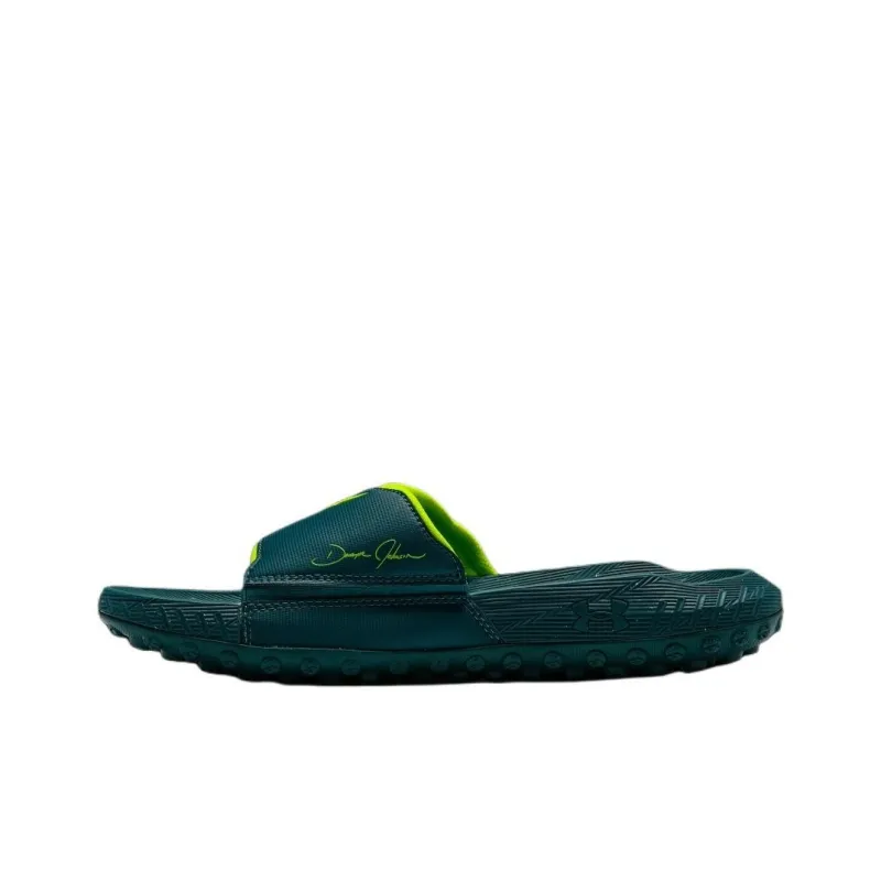 Under Armour Slide Slippers Unisex Black Green-0