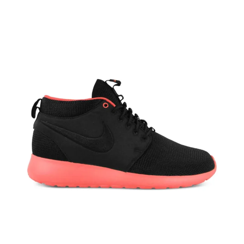 Nike Rosherun Mid Black Atomic Red-1