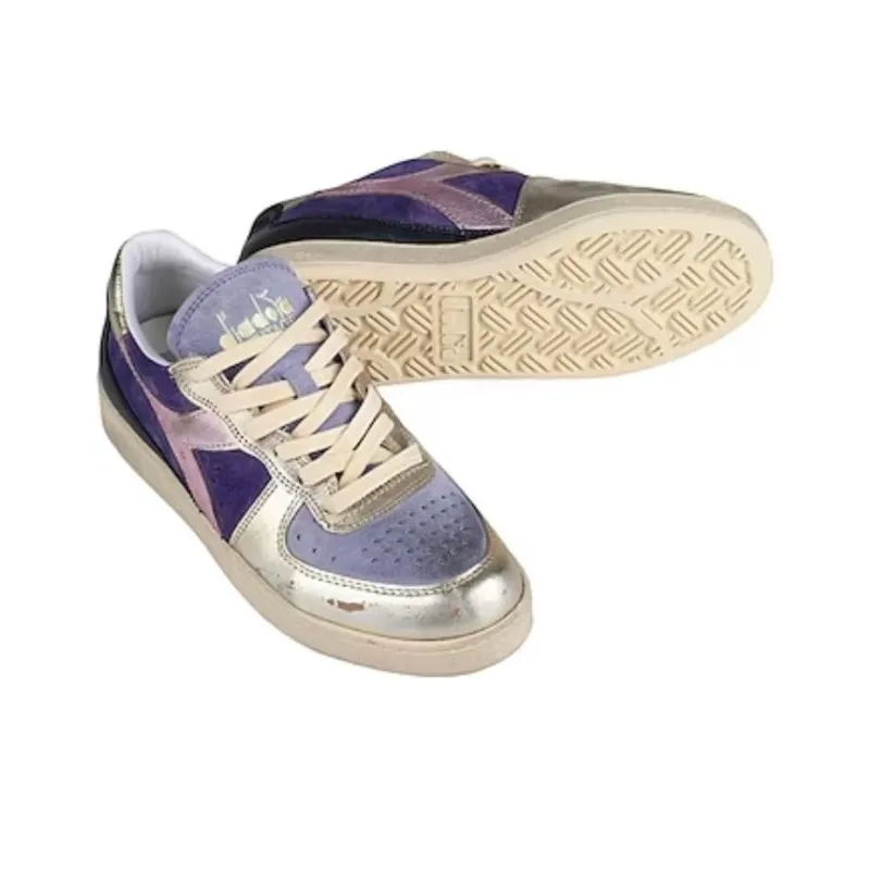 diadora Women's Mi Basket Low 'Metal - Twilight Violet'-3