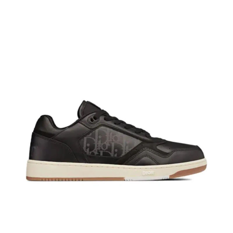 DIOR B27 Low Erl Black Smooth Calfskin And DIOR Oblique Galaxy Leather-1