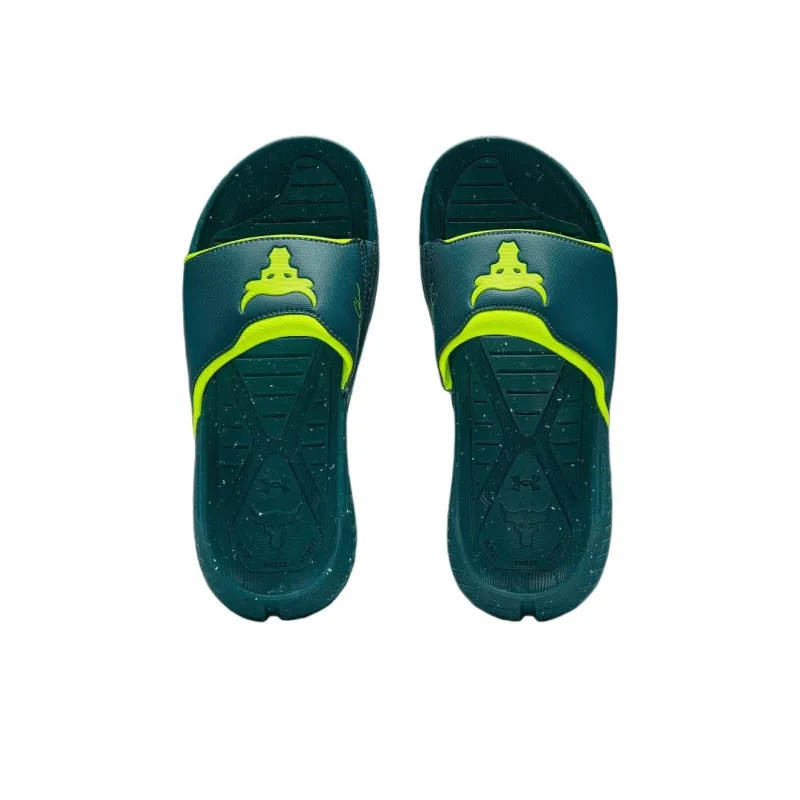 Under Armour Slide Slippers Unisex Black Green-2