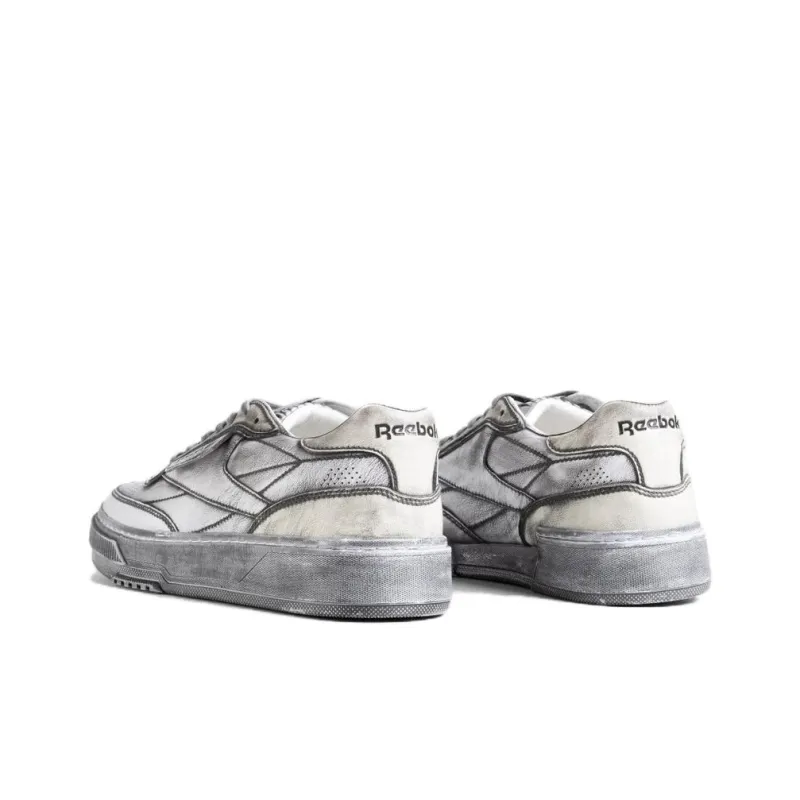 Reebok Club C Ltd Cushioning Wear-Resistant Low-Top Skateboard Shoes Men's Silver Black-3