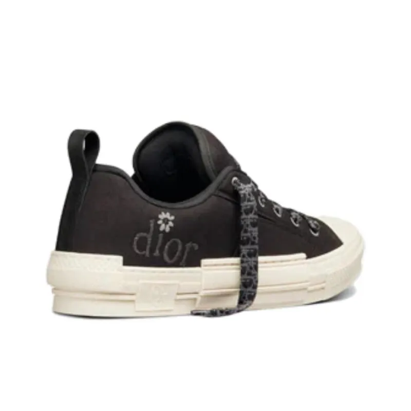 DIOR B23 Skater Low Top Erl Black Cotton Canvas-3