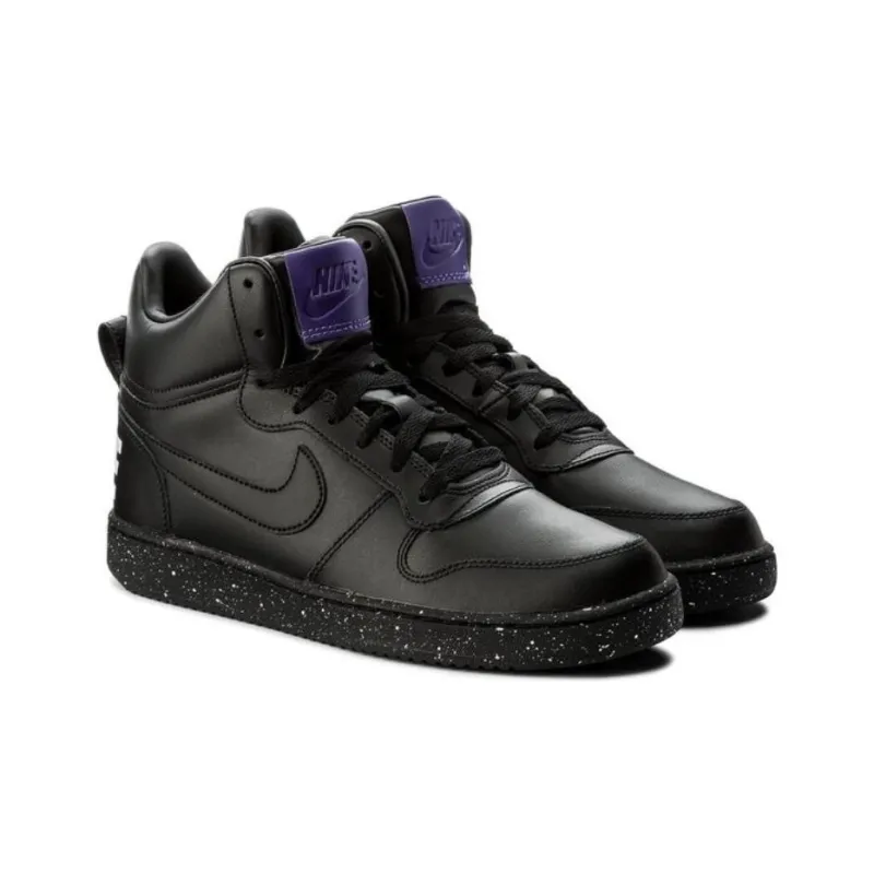 Nike Court Borough Mid Black White Court Purple-2
