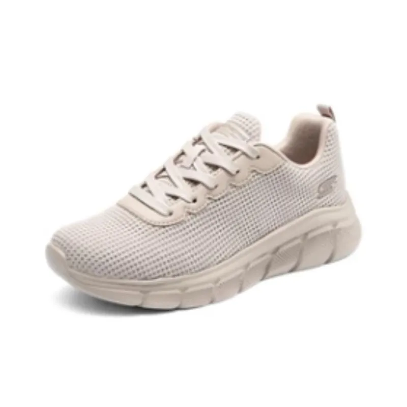 Skechers BOBS B FLEX Cushioned Wear Resistant Breathable Supportive Lightweight Low Top Casual Shoes Women's Beige-2