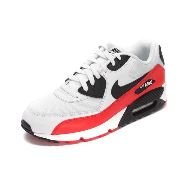 Nike Air Max 90 Essential White Black Light Crimson-2