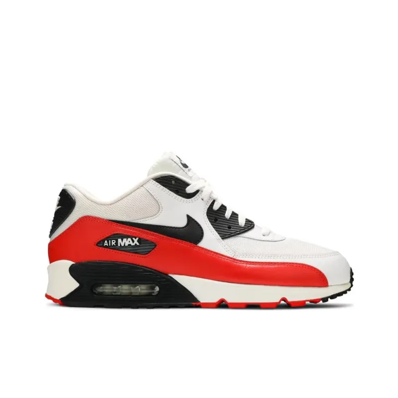 Nike Air Max 90 Essential White Black Light Crimson-1