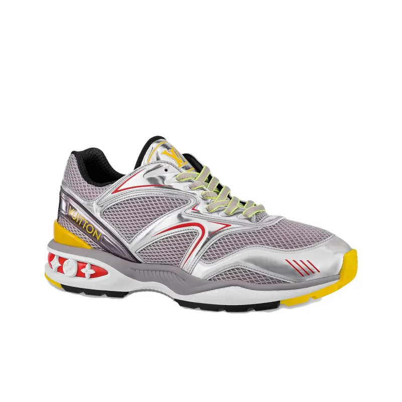 LOUIS VUITTON Trail Anti Slip Wear Resistant Low Top Sports Casual Shoes Men's Gray Silver-1