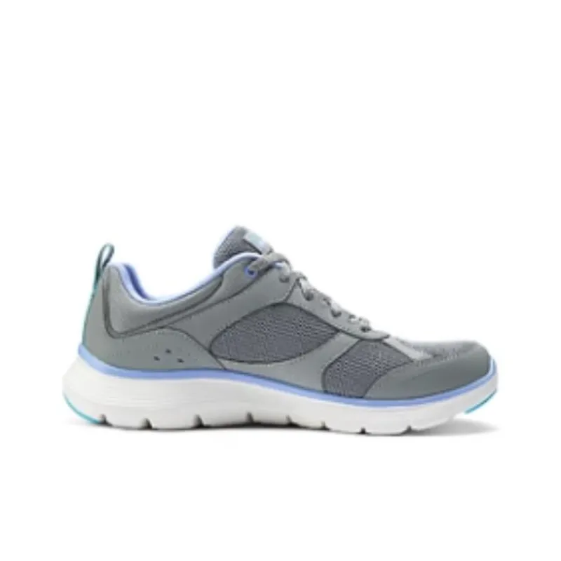 Skechers Slip Resistant Low Top Running Shoes Women's Gray Blue-2