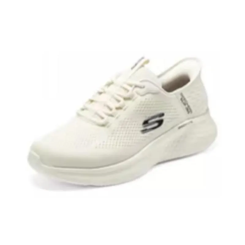 Skechers Cushioned Slip Resistant Low Top Casual Running Shoes Men's Ivory-1